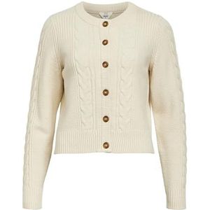 Object Objdoris Re L/S Knit Cardigan Noos Damesvest, Sandshell/Detail: gemengd