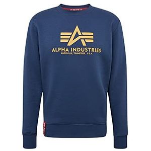 ALPHA INDUSTRIES Basic Sweatshirt met capuchon voor heren, New Navy/Wheat, S