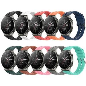 Mijobs Bandjes compatibel met Huawei Watch GT 2 Pro, Huawei Watch GT3 46 mm/GT2 46 mm/GT 2e/GT 2Pro, Huawei Watch 3, Huawei Watch 3 Pro sportarmband van ademend silicone, Siliconen