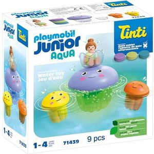 Playmobil Junior Aqua & Tinti 71439 Kleurrijke kwallen, moeder kwal en haar twee kleintjes, met drie kleurrijke badkralen, speelgoed voor kinderen vanaf 12 maanden