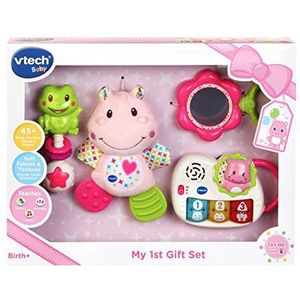 VTech My First Gift Babyspeelgoed voor pasgeborenen, bestaande uit nijlpaard, theepot, rat en muziekspeelgoed voor baby's, 0, 6, 12 maanden en ouder voor jongens en