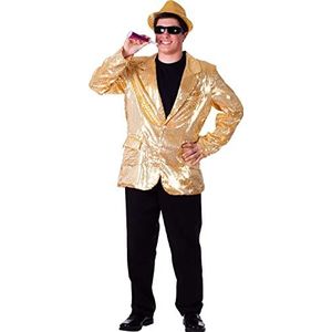 Dress Up America Gouden paillettenjack voor volwassenen, Goud