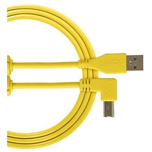 UDG USB 2.0 (A-B) kabel gehoekt geel, 2 m, ultieme UDG audiokabel voor DJ's en producenten om hun prestaties te maximaliseren
