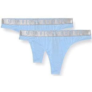 Emporio Armani Iconic Thongs van microvezel voor dames, panty's (2 stuks), perihoek