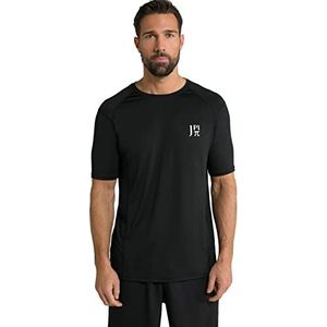 JP 1880 FLEXNAMIC®, 801727, heren-T-shirt, grote maten, L-8XL, functioneel, korte mouwen, sneldrogend, zwart.