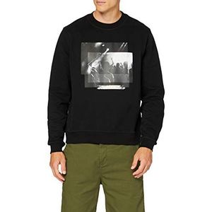 7 For All Mankind Grafisch sweatshirt voor heren, zwart.