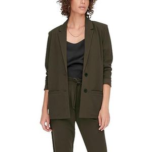 JACQUELINE de YONG dames blazer longline, Chocolade