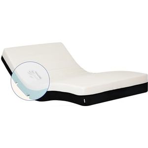 Gerialife Matras 80 x 200 cm, hoogte 20 cm, hoes van fris en ademend katoen, geschikt voor scharnierbedden