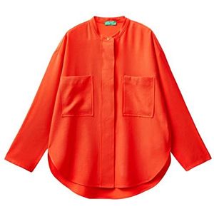 United Colors of Benetton Shirt 5wr7dq034 Dameshemd (1 stuk), Rood 3t5