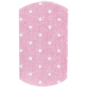 Mopec 12 stuks heupfles, roze met witte stippen, papieren touw, 0,20 x 11,00 x 6,00 cm