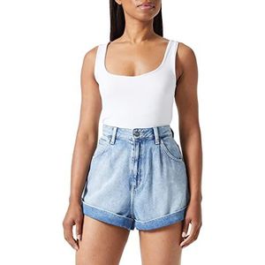 Lee Pleated Casual shorts voor dames, Frosted Blauw