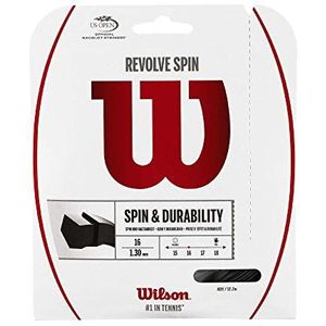 Wilson Revolve Spin racketkabel, 12,2 m rol, zwart, 1,30 mm, unisex, WRZ957000