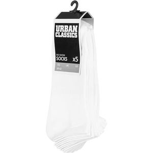 Urban Classics Sokken, uniseks, zwart, 5 stuks, Wit.