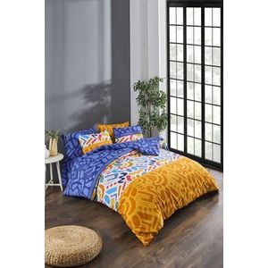 Nuit Des Rêves Parure de lit simple (135 x 200 cm), 65% coton/35% polyester, impression pigmentée, lavable en machine, comprend 1 taie d'oreiller (80 x 80 cm) - Design élégant et durable