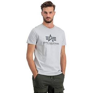 Alpha Industries Basic 100501 T-shirt, normale maat, korte mouwen, heren, grijs (pastelgrijs)