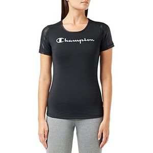 Champion C-tech Dames T-Shirt Korte Mouw Zwart XS, zwart.