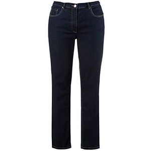 Ulla Popken Jeans Regular Fit Stretch, K damesbroek, blauw (Dark Denim 93), 24 EU, Blauw (Dark Denim 93)