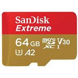 SanDisk 64 GB Extreme microSDXC-kaart voor mobiele games, tot 170 MB/s, met A2 App Performance, UHS-I, klasse 10, U3, V30