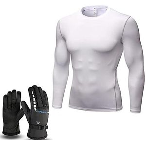 Wit casual M maat sport fitness kleding heren skihandschoenen heren zwart winter warm zwart, M, Schwarz.