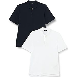 Jack & Jones Poloshirt voor heren, wit / verpakking: wit + marineblauw, XL, Wit aan/verpakking: wit + marineblauw