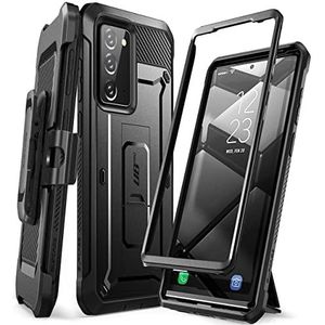 SUPCASE Beschermhoes voor Samsung Galaxy Note 20 (versie 2020), [Unicorn Beetle Pro Serie], robuuste hoes en standaard zonder geïntegreerde displaybescherming (6,7 inch) (zwart)