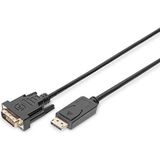 Digitus AK-340306-030-S DisplayPort-kabel DisplayPort / DVI Adapterkabel DisplayPort-stekke