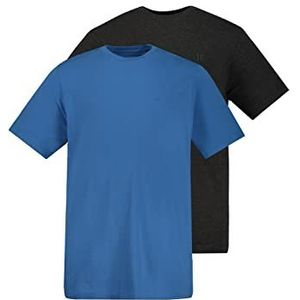 JP 1880 t-shirt mannen, Antraciet/Blauw