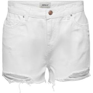 ONLY Onlpacy Hw Dnm Shorts Noos Jeansshorts voor dames, Wit