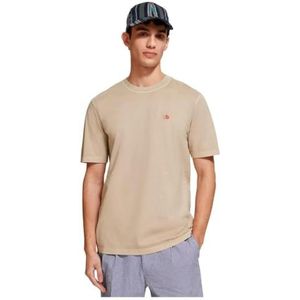 Scotch & Soda T-shirt Garment Dye Logo Crew pour homme, Pebble 0795, XL