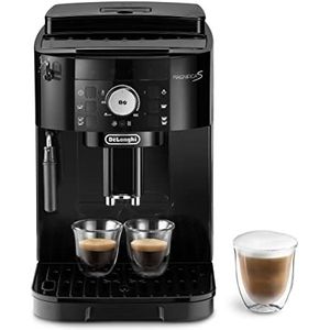 De'Longhi Magnifica S ECAM11.112.B, automatisch koffiezetapparaat met melksproeier, espressomachine van bonen tot mok met 4 recepten met één knop, soft-touch-bedieningspaneel, 1450 W, zwart
