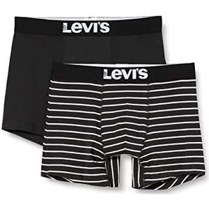 Levi's Levis Men Vintage Stripe Yd Boxer 2p Boxershorts voor heren, verpakking van 2 stuks, Zwart, XXL