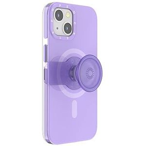 PopSockets: PopCase compatibel met MagSafe - beschermhoes voor iPhone 13 met een herpositioneerbare PopGrip Slide houder en een handvat met verwisselbare top - paars