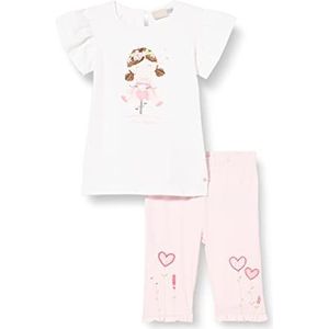 Chicco Baby Meisjesset met korte mouwen en leggings, 011, 62 cm, Roze