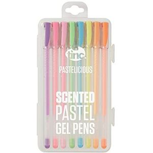 Tinc Pastelicious 8 stuks fruitgeurende vloeibare gelpennen met etui voor kinderen | voor school en thuis - 8 kleuren met fruitige geur | voor meisjes en jongens -