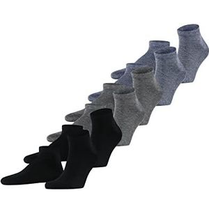 FALKE Happy 6 stuks dunne katoenen effen sokken voor heren, 6 paar (6 stuks), Veelkleurig (uitgang 20)