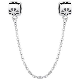 Amuefer Veiligheidsketting, compatibel met armband sterling zilver, roségoud, puppy's, hart, oneindigheid, visbloem, veiligheidsketting, verjaardag, Kerstmis, sieraden, cadeaus voor vrouwen, vrienden,
