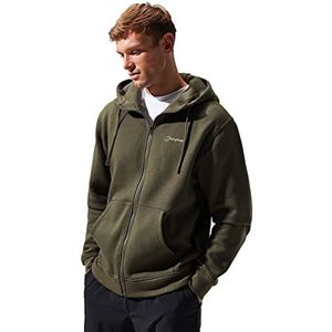 Berghaus Sweatshirt met capuchon met doorlopende ritssluiting, logo voor heren, Forest Night, maat M