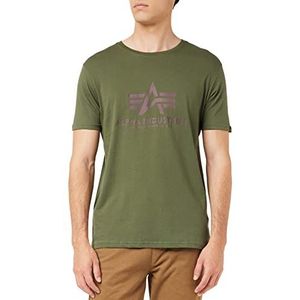 Alpha Industries Basic Gebreid T-shirt voor heren, Antraciet/Zwart