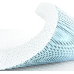 CHUN YI Dubbele matras van traagschuim, 7,6 cm dik, met hypoallergene, geventileerde antislip hoes van traagschuim, drukontlasting (7,5 cm, 135 x