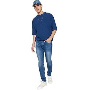 Trendyol Jean skinny taille normale pour homme, bleu moyen-5003,32, Bleu moyen-5003, 50