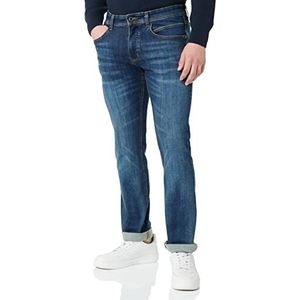 Camel Active 5-pocket Houston rechte jeans, blauw (middenblauw 41), W54/L34 (fabrieksmaat: 54/34), heren, Blauw (Mid Blue Used 41)