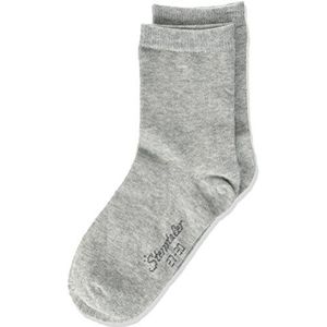 Sterntaler Calzini DP Uni sokken (2 stuks) voor jongens, Grijs (Silver Melange 542)