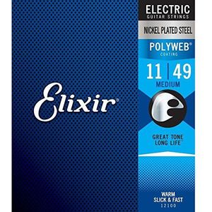 Elixir® Snaren voor elektrische gitaar met medium polyweb coating (.011-.049)