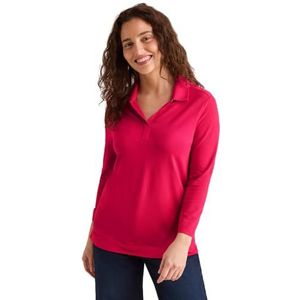 Cecil B322771 Piqué poloshirt voor dames, Granita Red, XXL