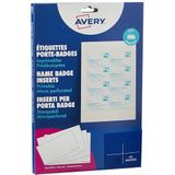 AVERY - Zak met 160 bedrukbare naamplaatjes, in wit karton 190 g/m², formaat 90 x 60 mm, laser/inkjetdruk, (L4728-20)