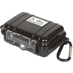 PELI 1020 micro-behuizing, waterdicht, ter bescherming van kleine voorwerpen, beschermingsklasse IP67, capaciteit 0,5 l, gemaakt in de VS, zwart gecoat
