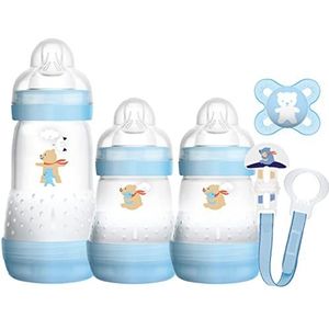 Mam Welcome to the World Set babyflessenset, blauw, cadeauset voor baby's, model kan variëren