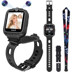 ele ELEOPTION 4G GPS-smartwatch voor kinderen, waterdicht, voor jongens en meisjes, tweeweggesprekken, spraak- en videochat, camera, SOS, muziekvideospeler, alarm (T30,