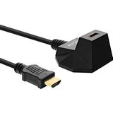InLine 17532S High Speed HDMI verlengkabel met Ethernet 4K2K stekker op bus, 2 m, zwart/goud