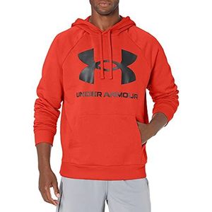 Under Armour Po Hoodie Fleecejack met lange mouwen, voor heren, Helder rood (839) / zwart